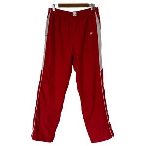 Red under armour track pants retro/ street wear/ retro/ 00s/ 2000s/ red